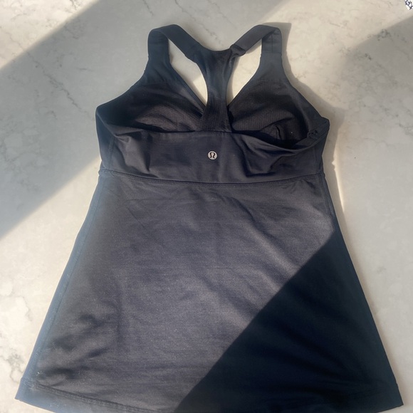 Lululemon black workout tank. Size 6. - Picture 2 of 3